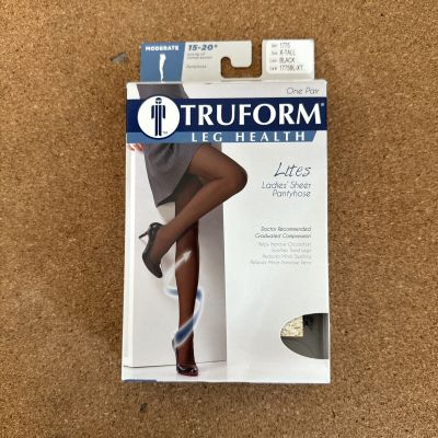 Truform Sheer Pantyhose: 15-20 mmHg XT BLACK (1775BL-XT)